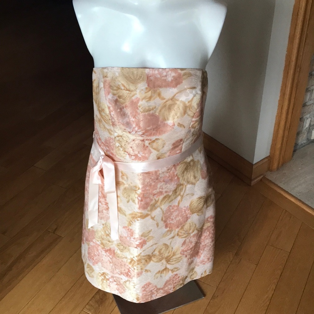 Ann Taylor beautiful gold and pink dress